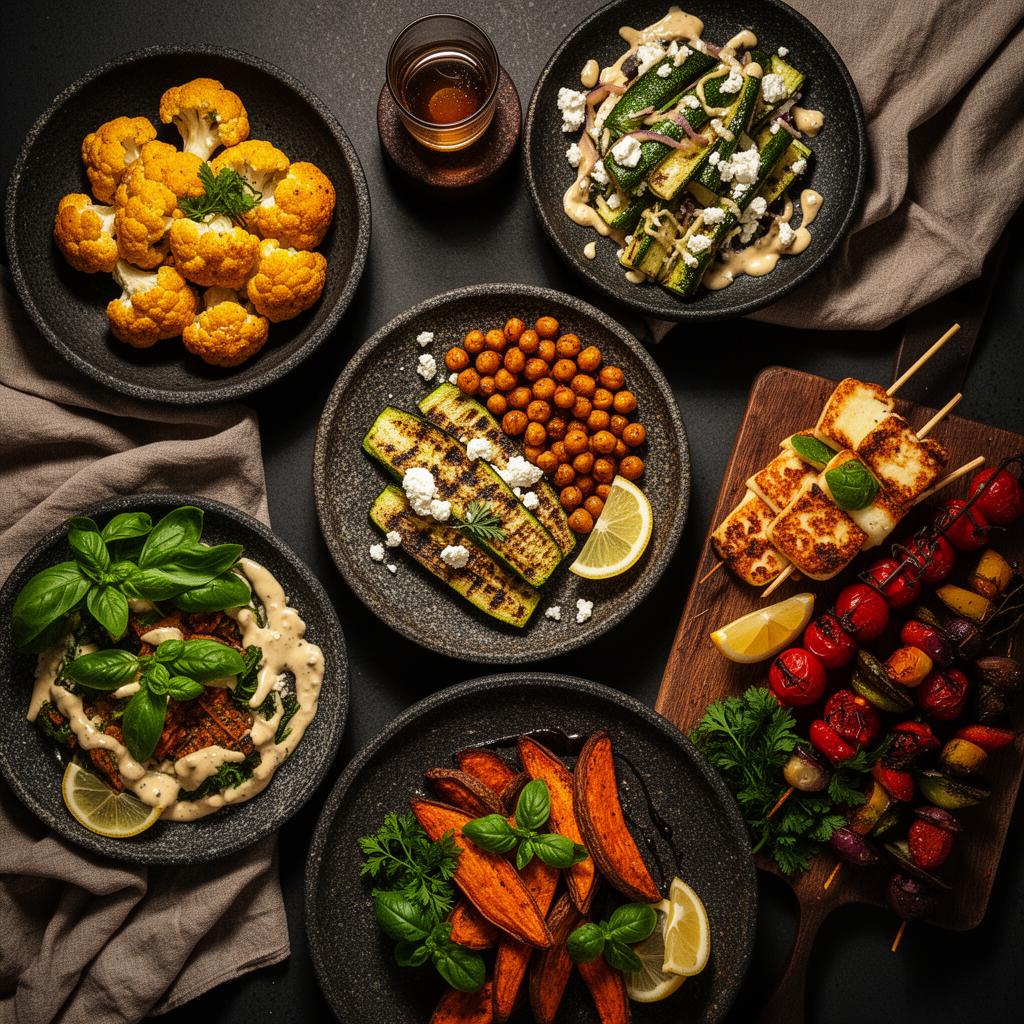 Refeições vegetarianas variadas feitas na Airfryer